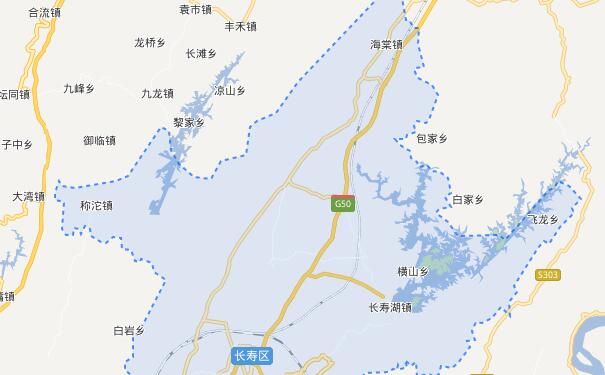 成都到重庆长寿区物流专线可将货物送到的服务地区