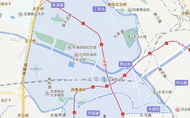 成都到天津红桥区物流专线可将货物送到的服务地区