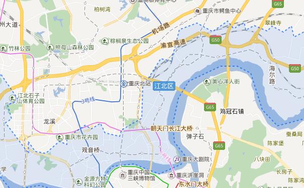 成都到重庆江北区物流专线可将货物送到的服务地区