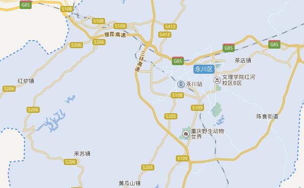 成都到重庆永川区物流专线可将货物送到的服务地区